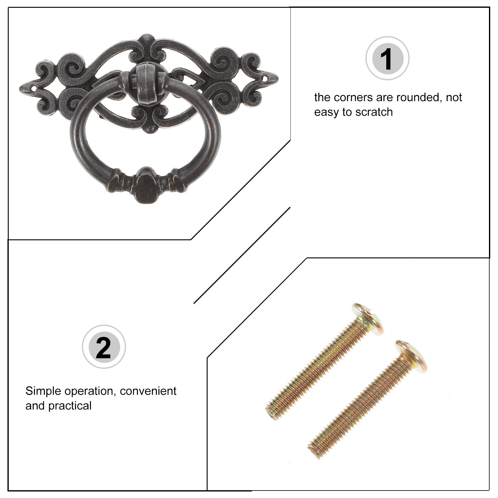 6 tiradores para puertas de ar - Furniture Hardware Drop Pulls reseña y precio